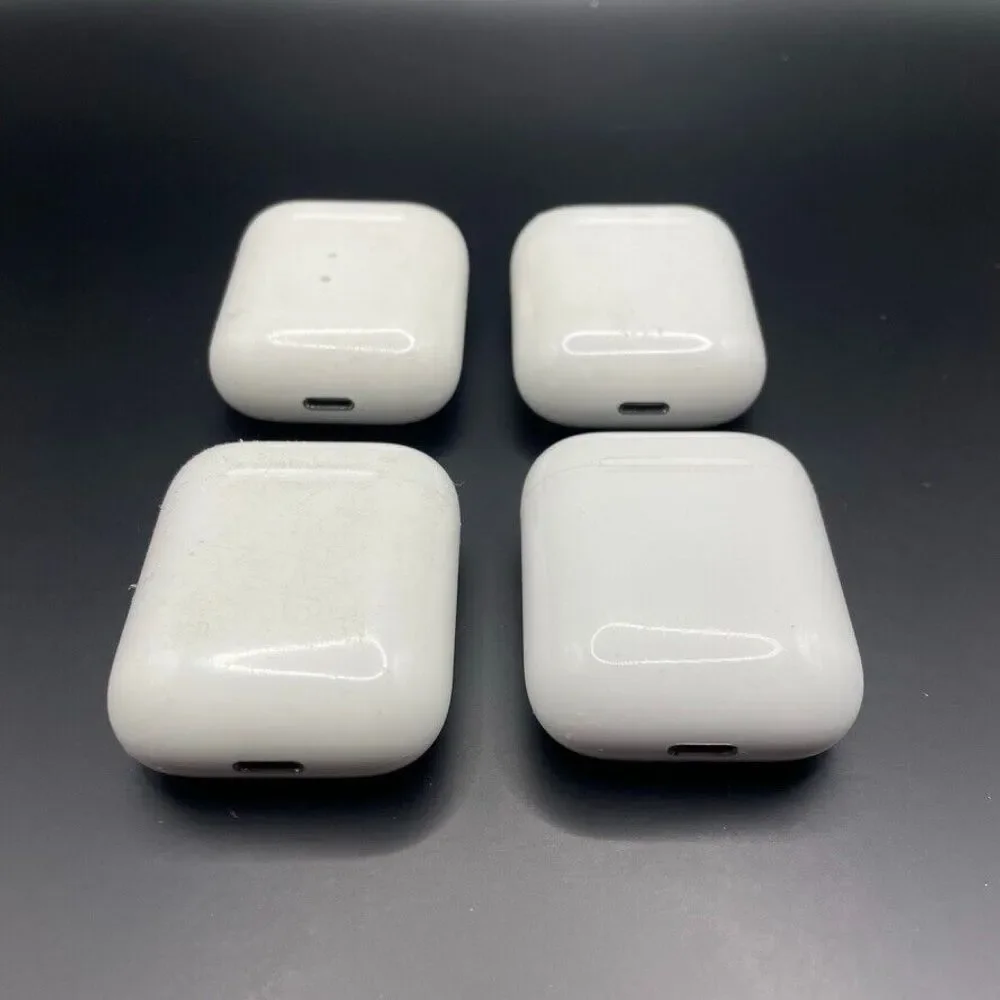 Lot of 4 APPLE Airpods Model A1938 -‎ AS IS- Free Shipping. CASES ONLY